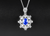 Blue Gemstone Pendant Necklace NTB060