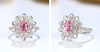 925 Sterling Silver Pink Gemstone Ring RTB118