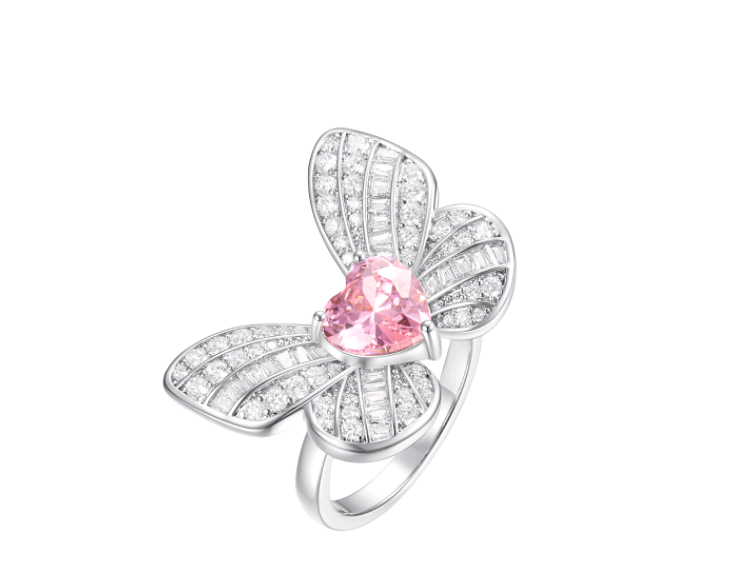 Pink Love Diamond Open-ring RTB142