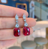 Red Gemstone Fashion Temperament Drop Earrings ETB027