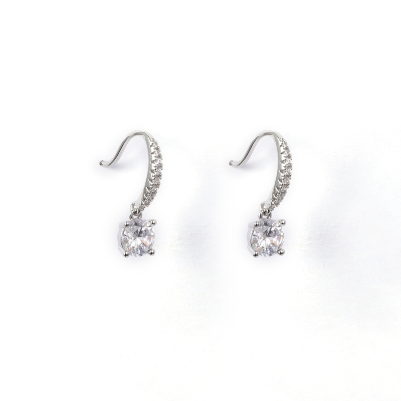 Basic Style Cubic Zirconia Earrings 