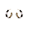 Black And White Enamel Earrings