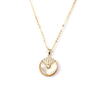 Cz And Shell Pendant Necklace