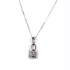 CZ Lock Pendant Necklace