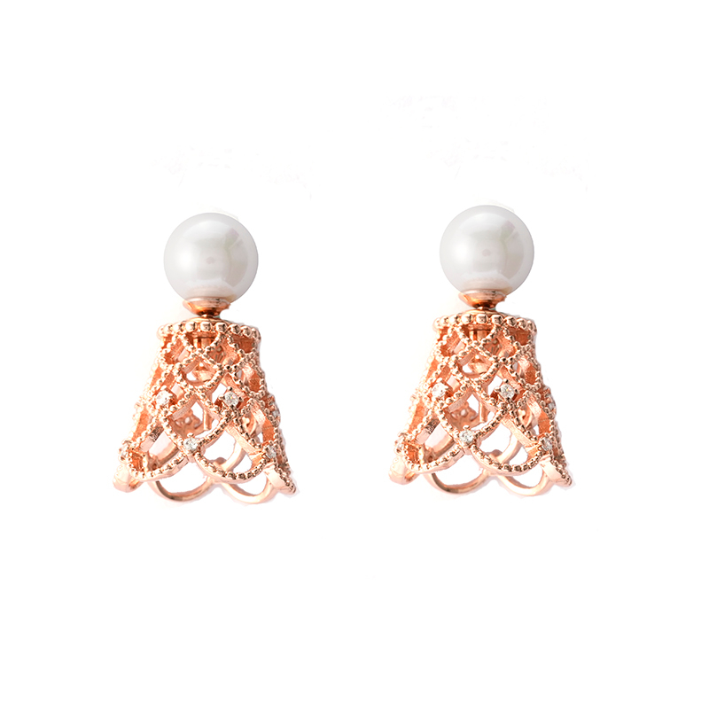  In-stock Pearl And Birdcage Earrings Earrings