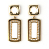 In-stock square +rectangle cubic zirconia earrings $2.2-$2.7