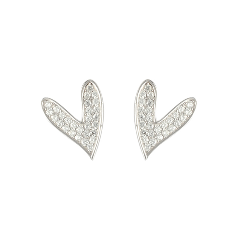Baroque Heart Stud Earrings