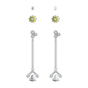In-stock 3-pair Suits Cz Earrings$2.6~3.1