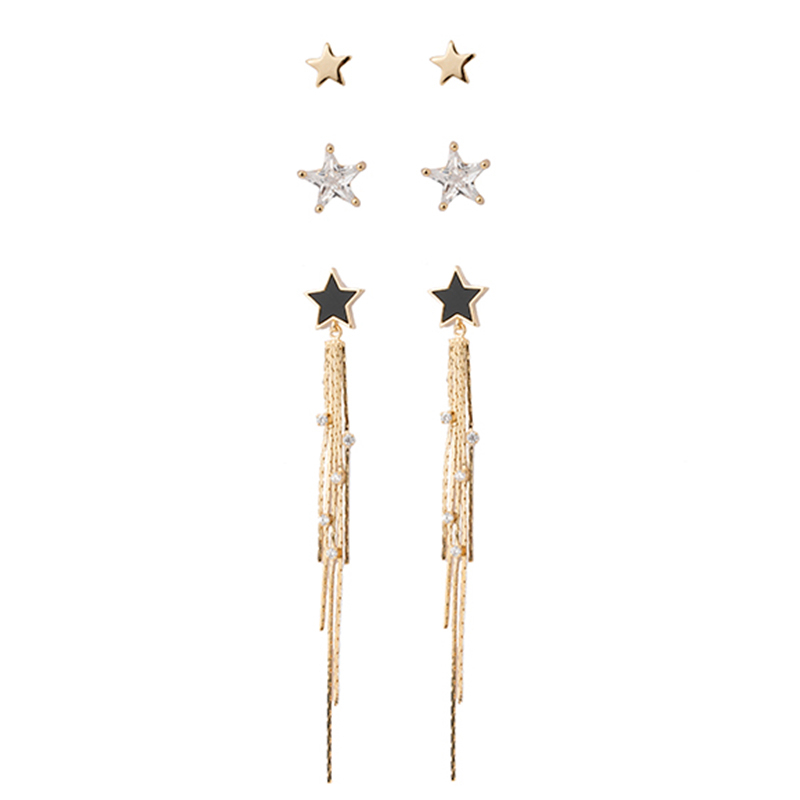 Multi-piece set of star cz earrings$2.81~3.3