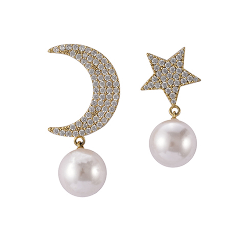 Romantic Moon Star Earrings Wholesale Price $1.91-2.41