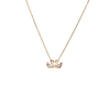 Double-swan Pendant Necklace Gold Plated