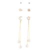 Multi-piece set of sun and Moon Pearl earrings$3.04~3.5
