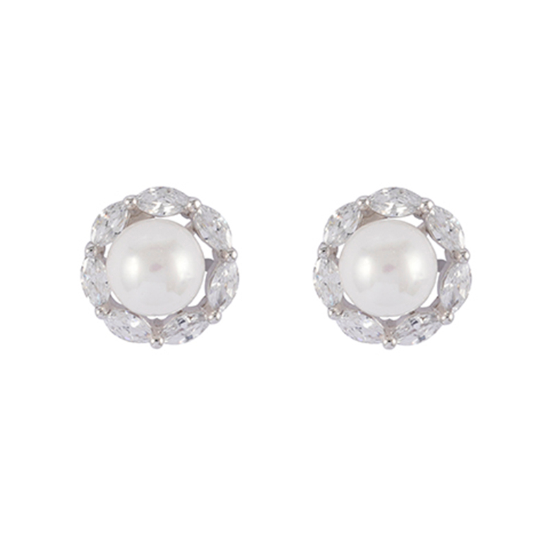 Pearl Studs Cz Decor Negotiable $1.70-2.15