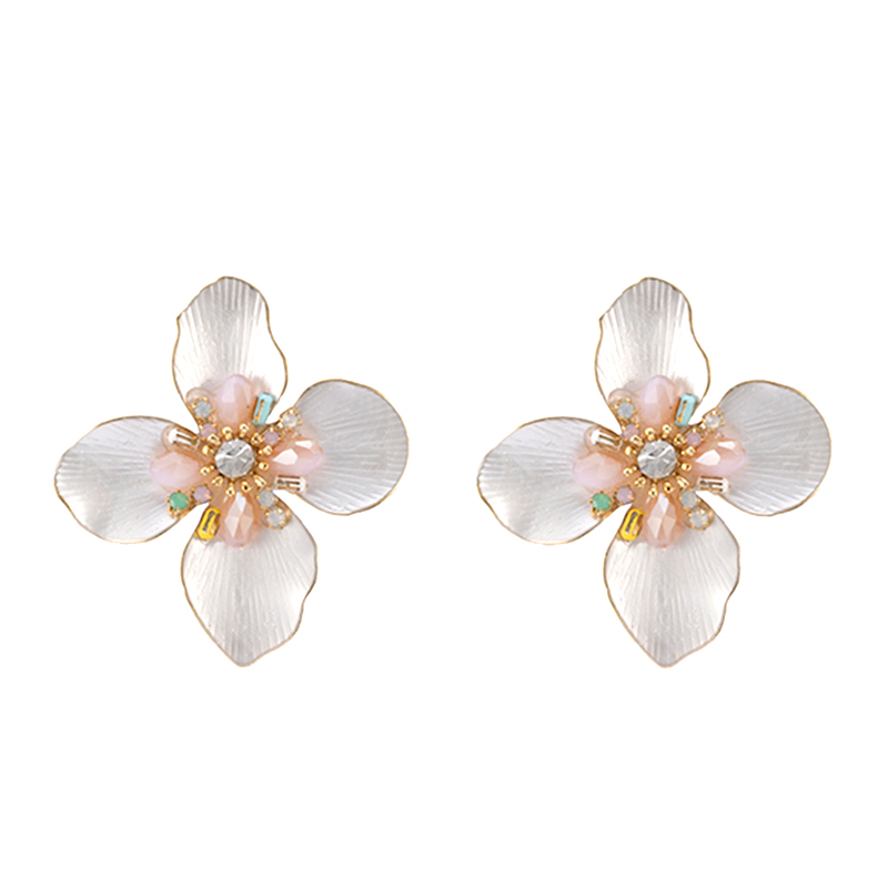 In-stock flower Cz Earrings