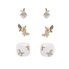 In-stock 3-pair Suits Cz Earrings$2.07~2.5