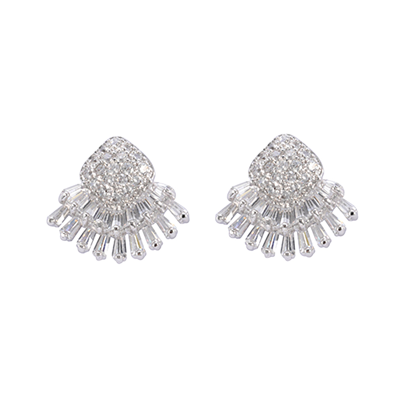 In-stock octopus cubic zirconia earring