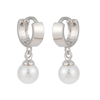 Basic Pearl Earrings Gold And Rhodium Plated
