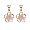 flower drop Earrings  with shell $1.2