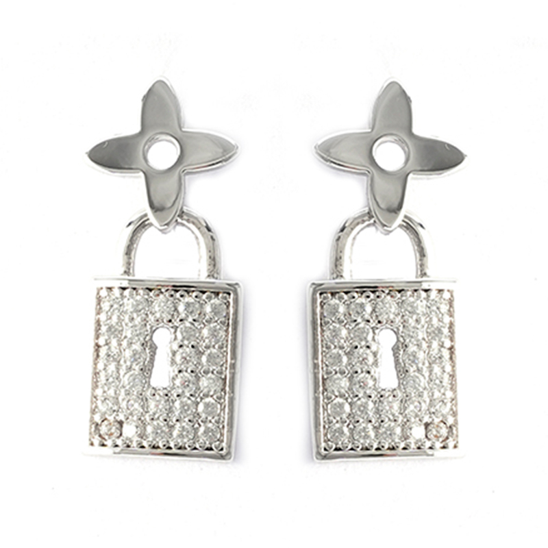lovely lock drop Earrings   $1.8