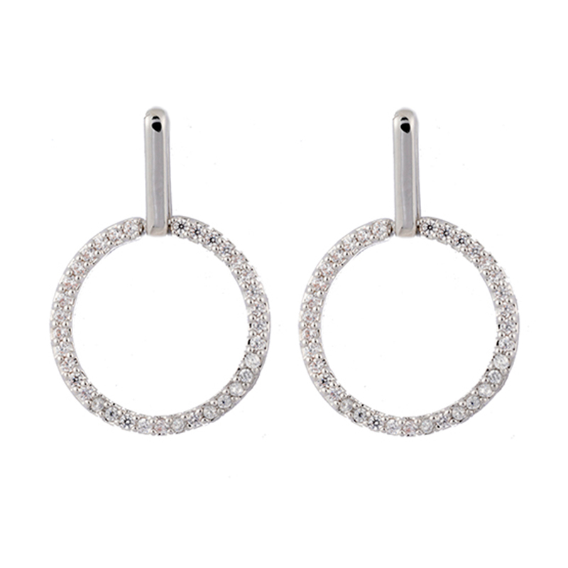  In-stock cubic zirconia round earrings $1.98