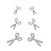 In-stock Scissors Cz Earrings$2.16~2.6