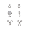 In-stock 3-pair Suits Cz Earrings$1.88~2.3