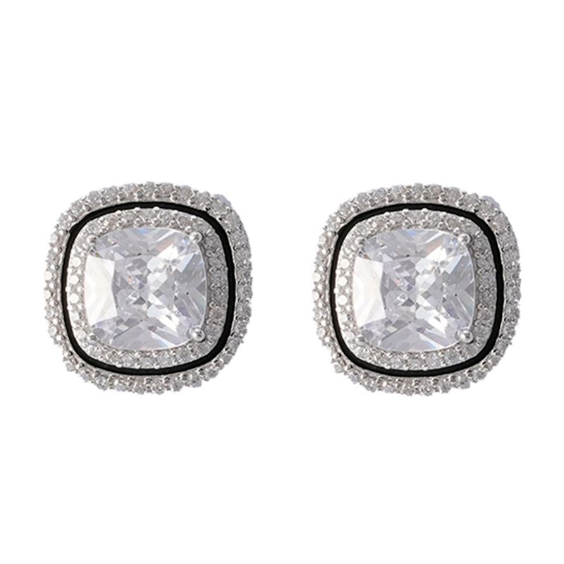 Faux Rhinestone Stud Earrings