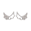  Wing Cubic Zirconia Stud Earrings