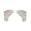  Footprint Cz Earrings