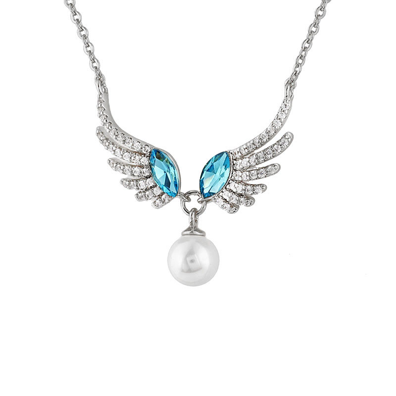 Wings of Angel Colored Stone Necklace