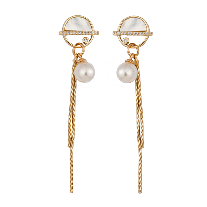 Pearl And Shell Tassel Earrings $2.29-2.72