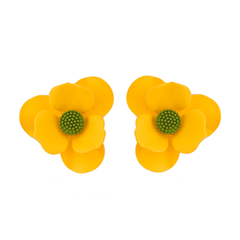  In-stock Enamel Flowers Earrings