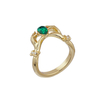 Emerald Glass Crystal Ring