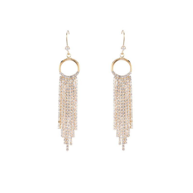 Brass tassel earring with gold color for sales $1.0--$1.3
