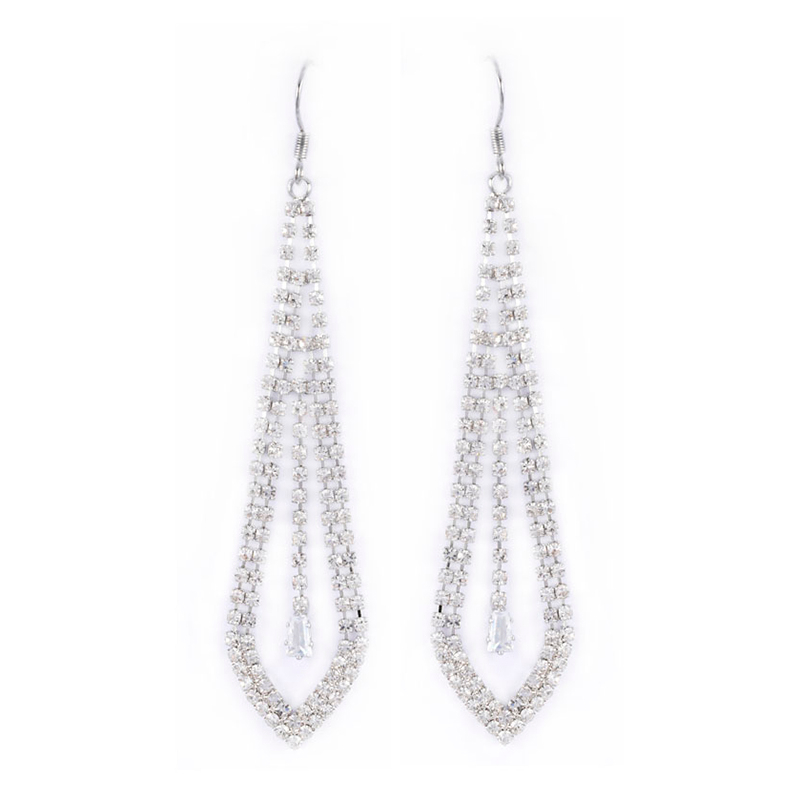 Brass tassel earring with cz chain for sales $1.0--$1.2