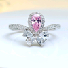 Pink Gemstone Bowknot Ring RTB021