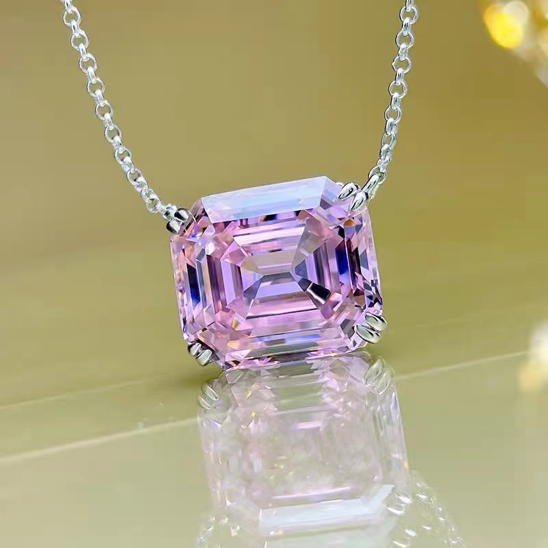 Pink Stone Pendant Necklace NTB017