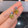 Love Crystal Zircon Yellow Drill Earrings ETB023