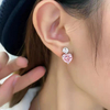 Small Pink Drill Stud Earrings ETB033