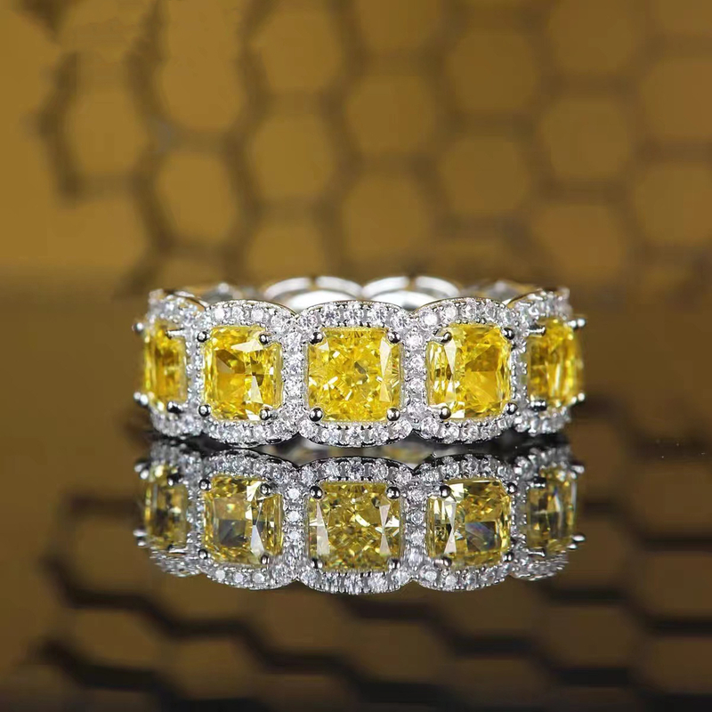 Yellow Crystal Gemstone Ring RTB052