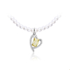Pearl Necklace With Love Yellow Pendant NTB042