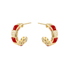 Enamel Cz Fashion Earrings