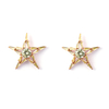 Twinkle Stars Cz Brass Earrings
