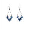 Blue Rhinestone Drop Earrings 