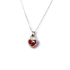 Colored Stone Heart Pendant Necklace