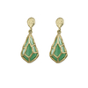 Semi-precious Stone Brushed Suface Earrings 