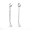 Cubic Zircon Tassel Earrings