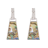 In-stock trapezoid mother Shell earrings