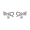 In-stock Basic Pearl Cz Earrings