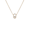 Cz Oval Charm Necklace